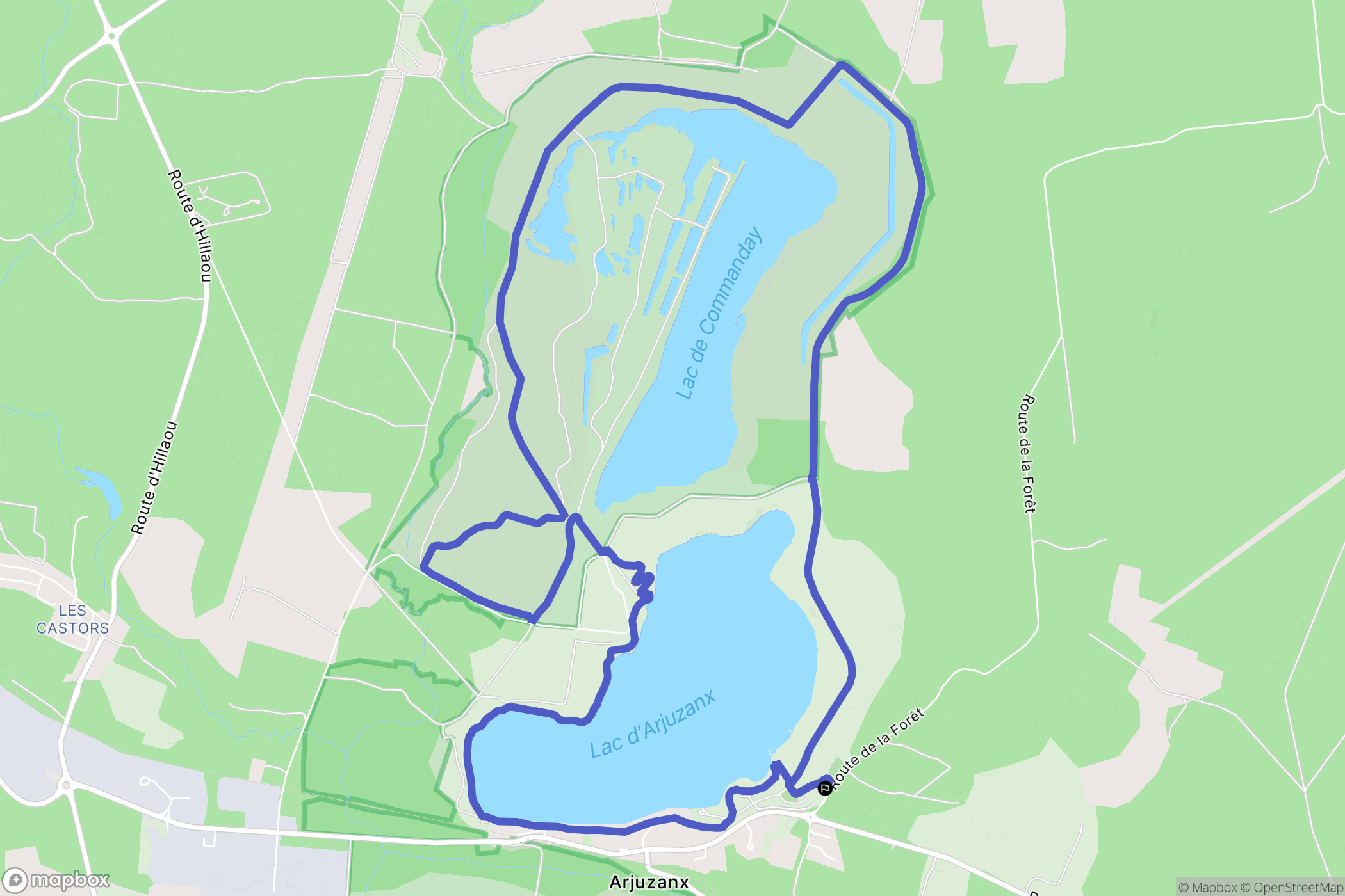Morcenx-la-Nouvelle : carte du parcours de randonnée - France
