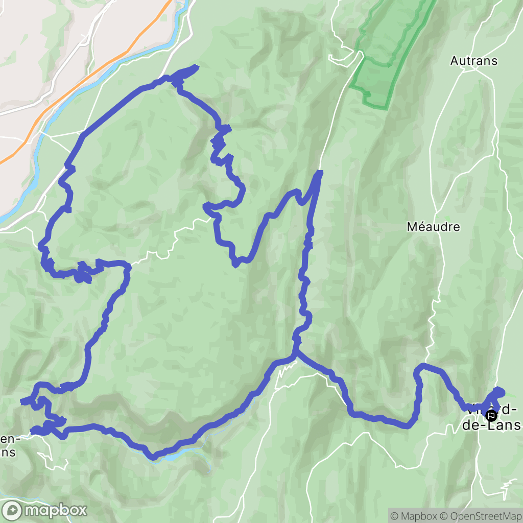 Villard-de-Lans : carte du parcours de randonnée - France