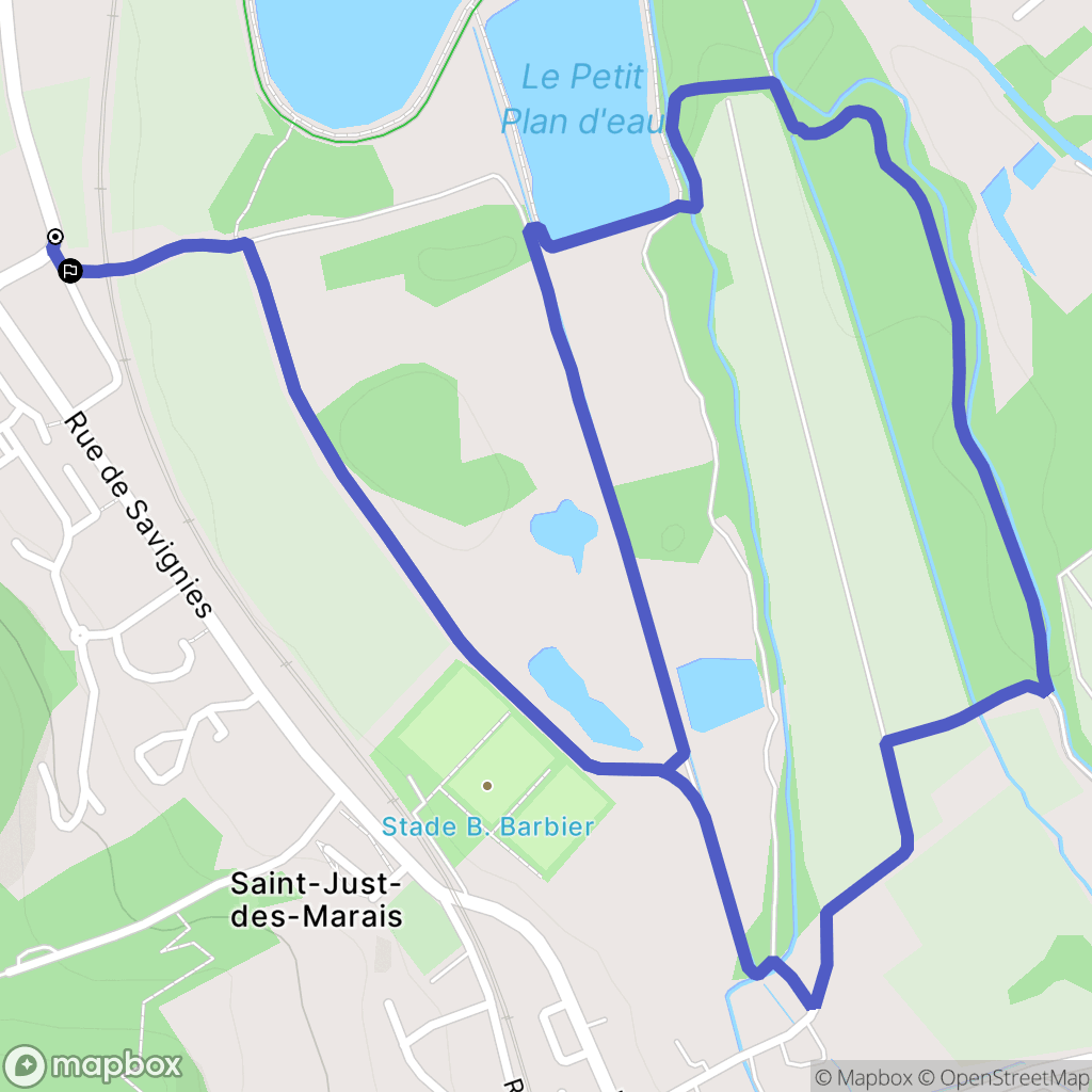 Beauvais : carte du parcours de randonnée - France