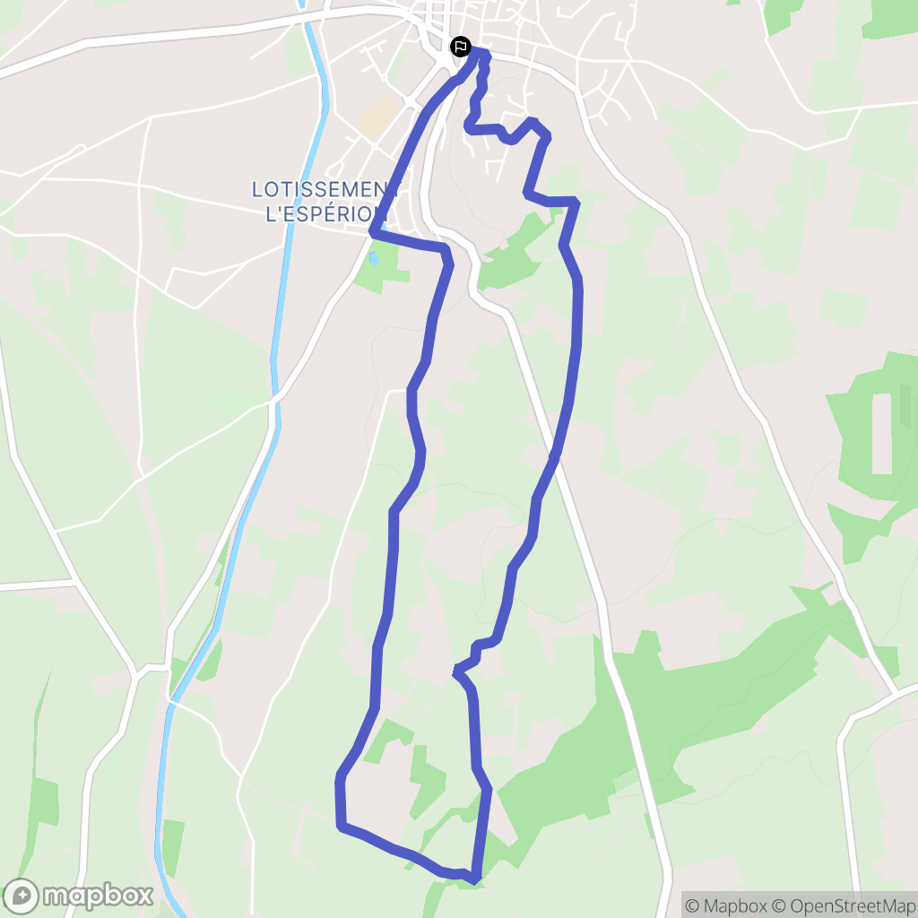 Vauvert : carte du parcours de randonnée - France
