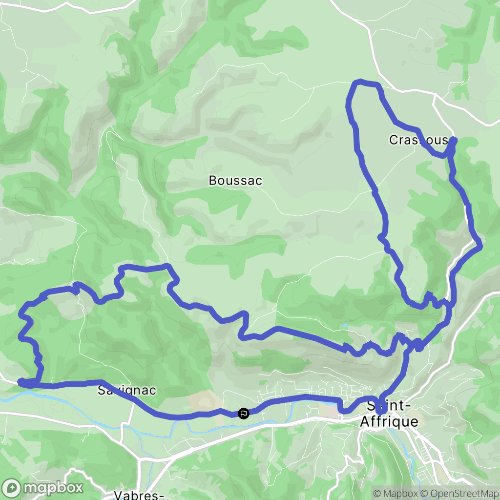 Saint-Affrique : carte du parcours de randonnée - France