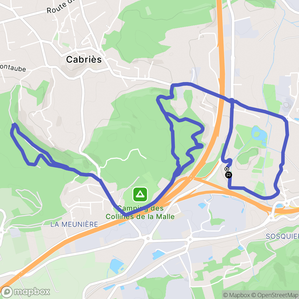 Bouc-Bel-Air : carte du parcours de randonnée - France