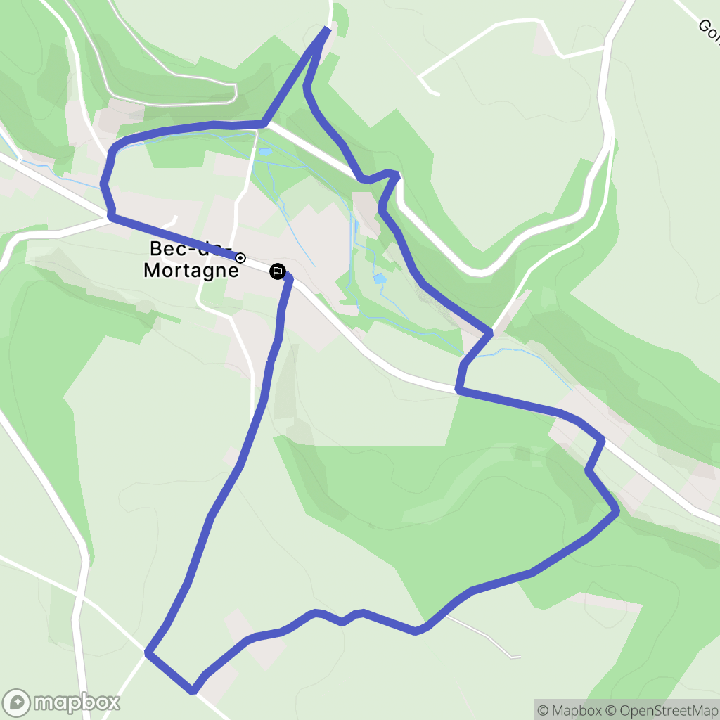 Bec-de-Mortagne : carte du parcours de randonnée - France