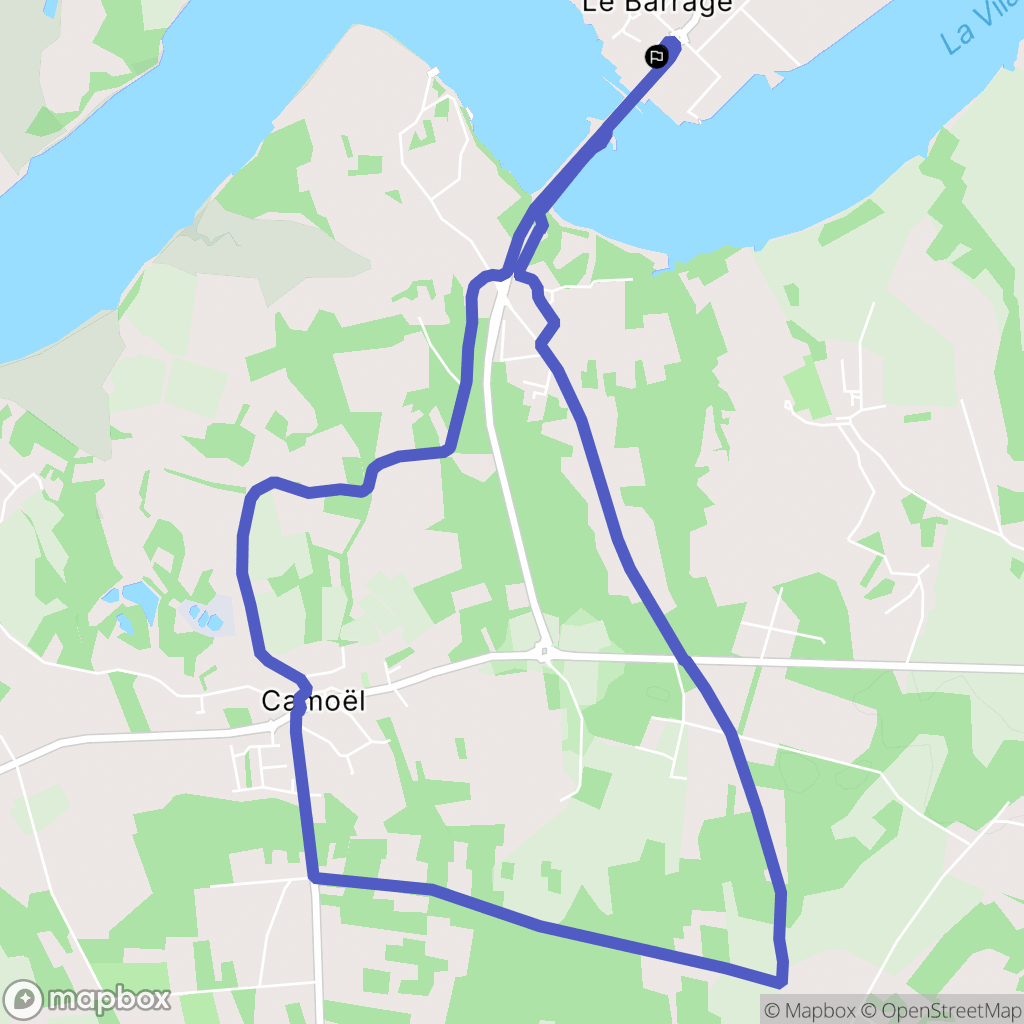 Arzal : carte du parcours de randonnée - France