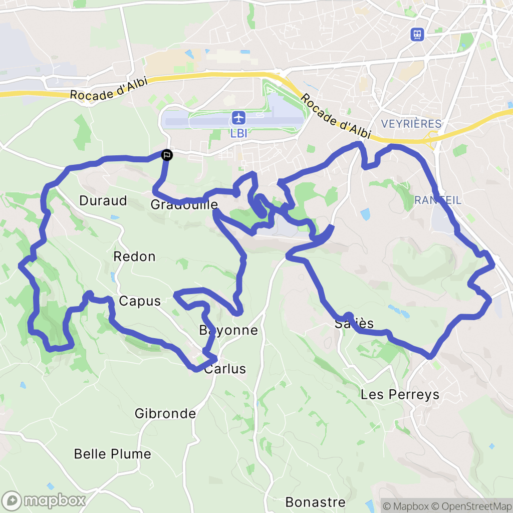 Le Sequestre : carte du parcours de randonnée - France