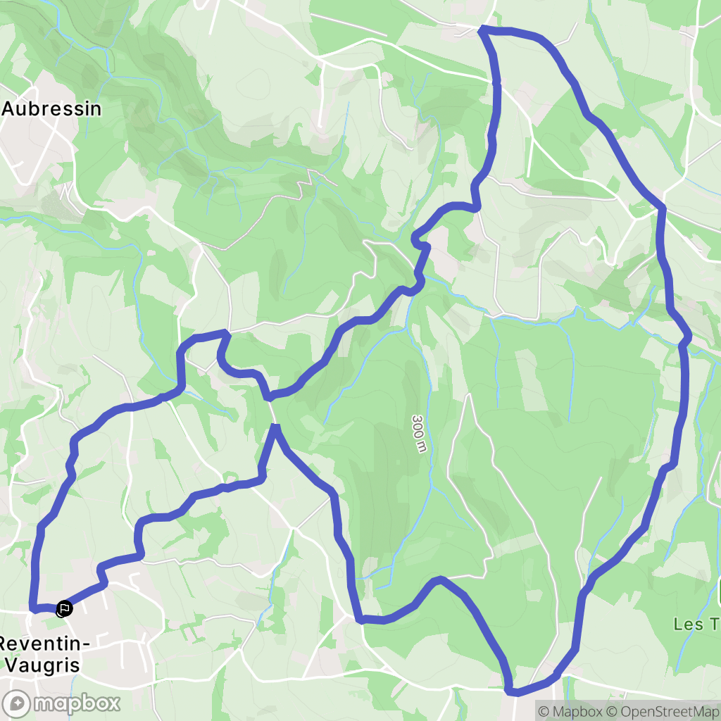 Reventin-Vaugris : carte du parcours de randonnée - France