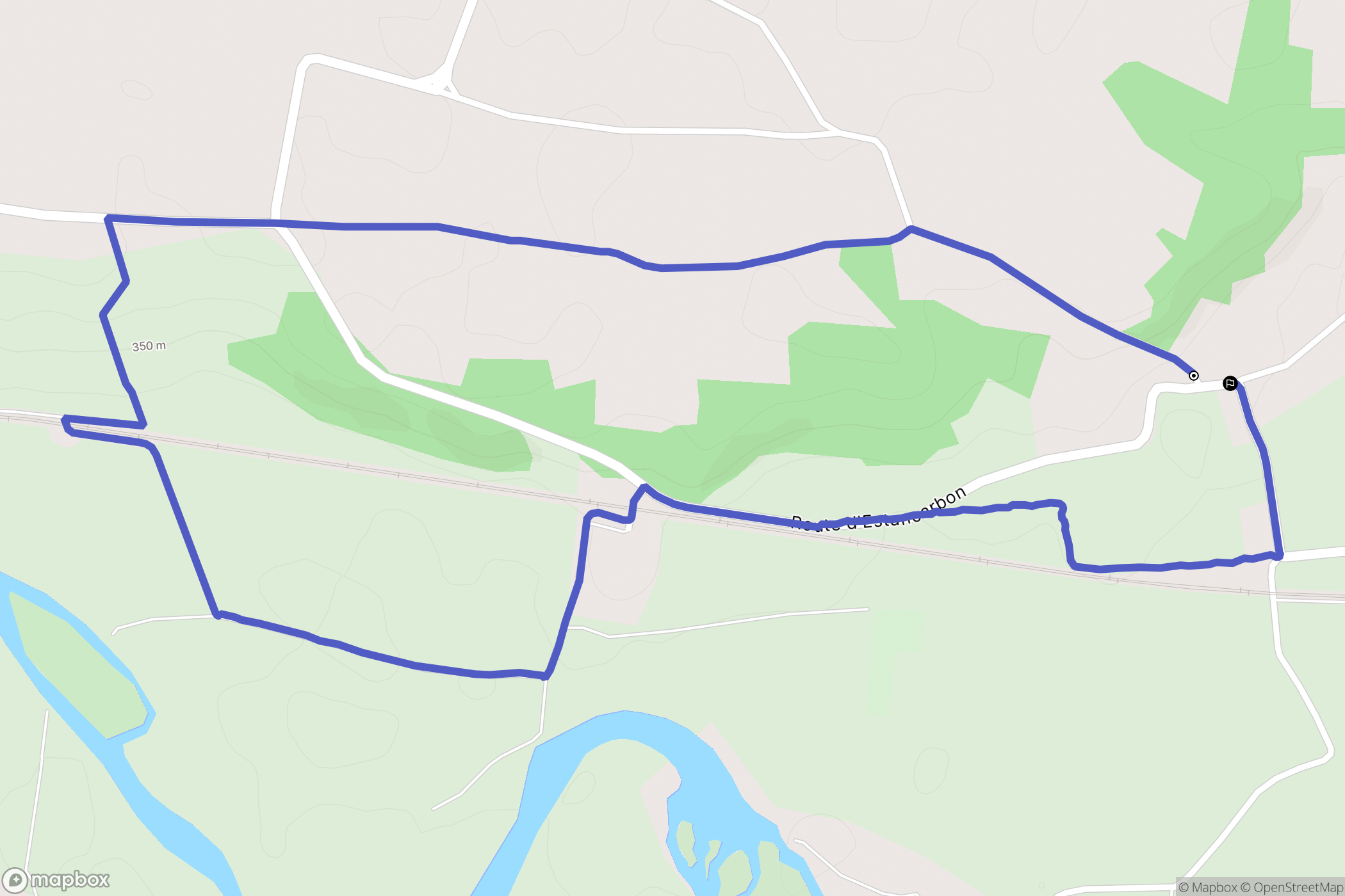 Labarthe-Inard : carte du parcours de randonnée - France