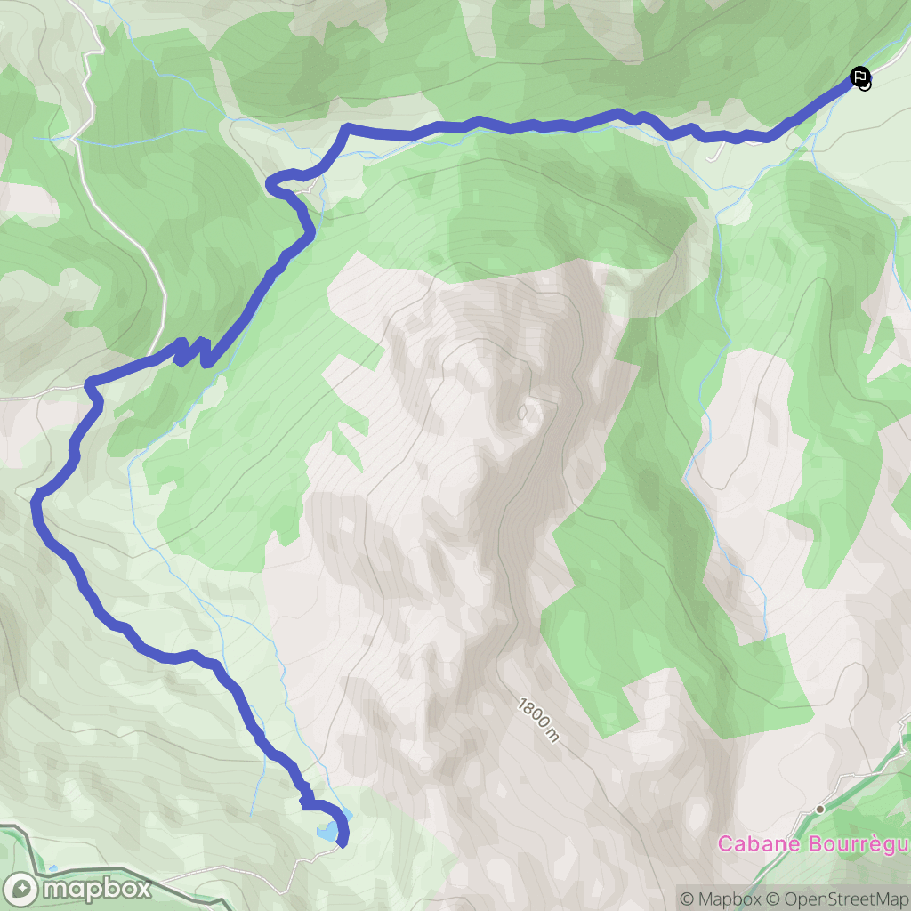 Lescun : carte du parcours de randonnée - France