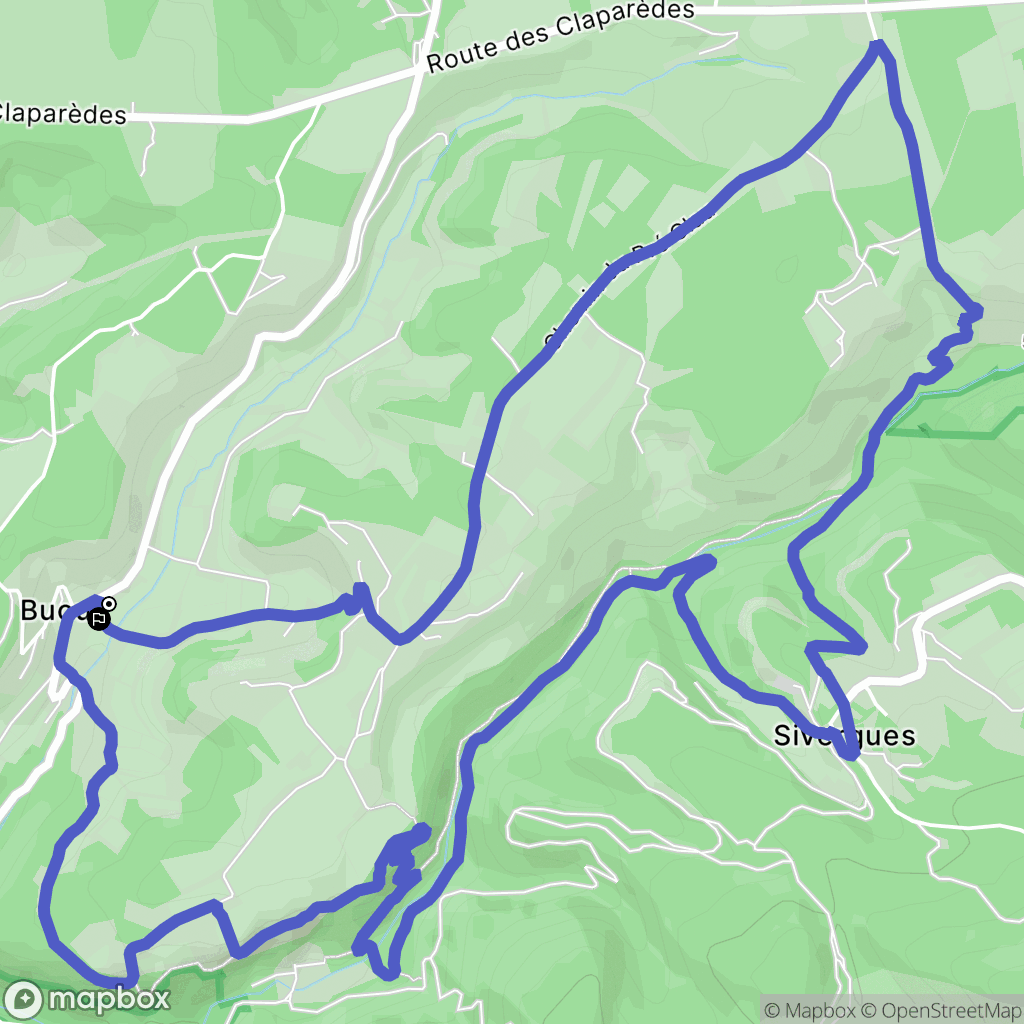 Buoux : carte du parcours de randonnée - France