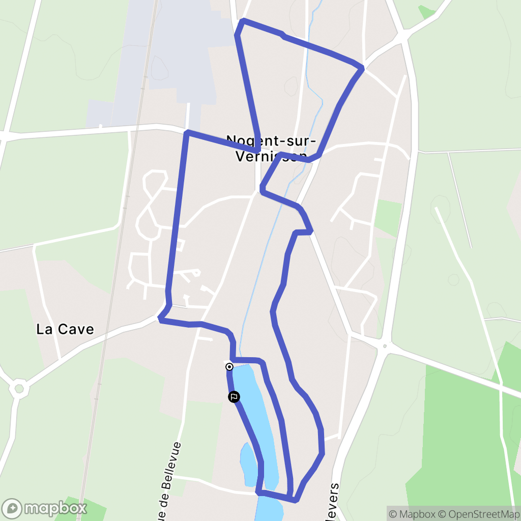 Nogent-sur-Vernisson : carte du parcours de randonnée - France