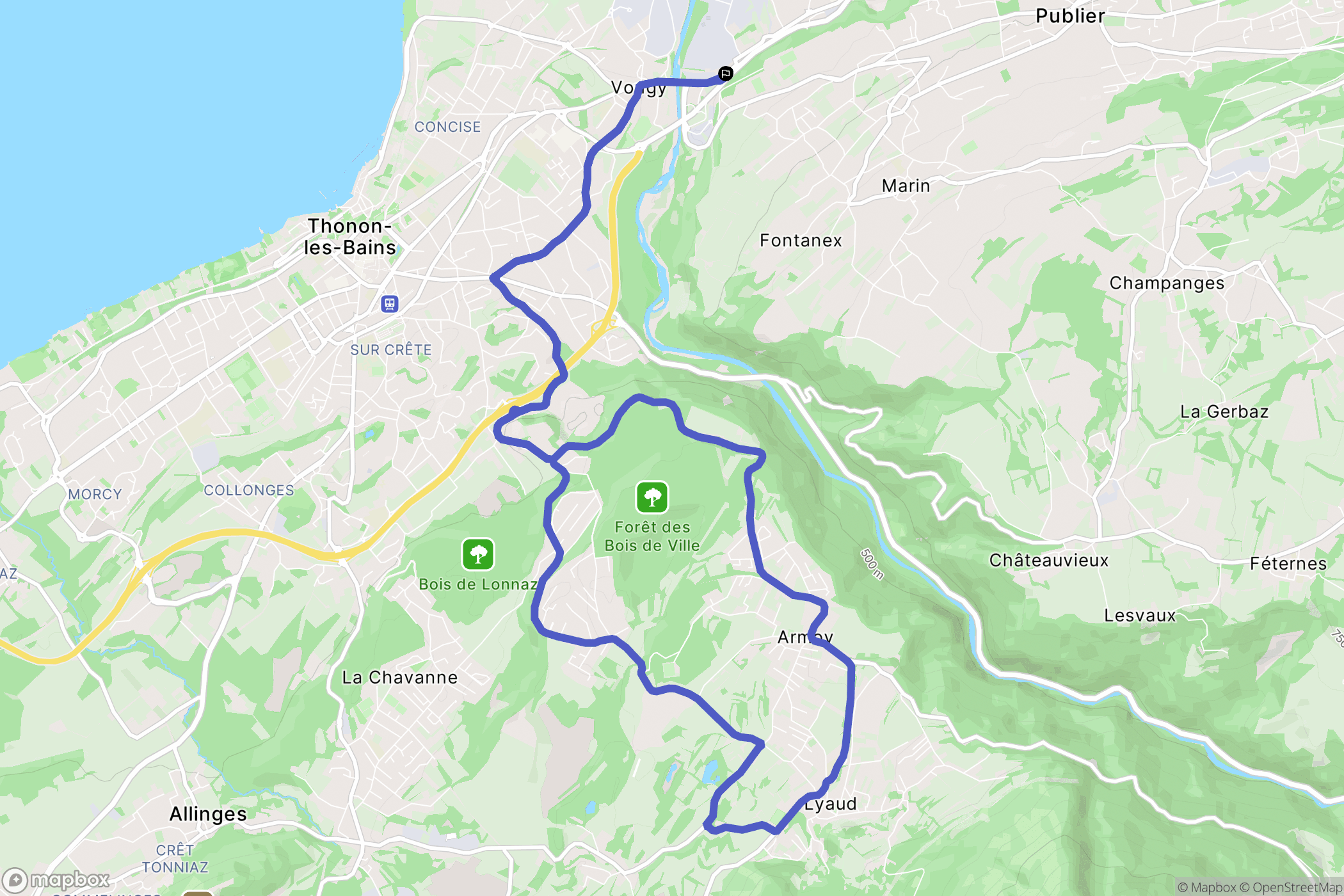 Publier : carte du parcours de randonnée - France