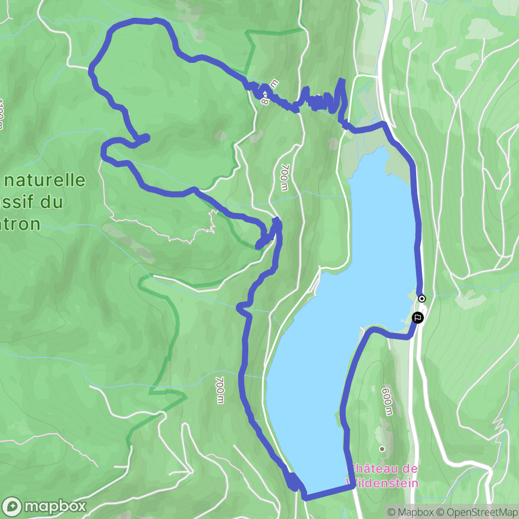 Kruth : carte du parcours de randonnée - France