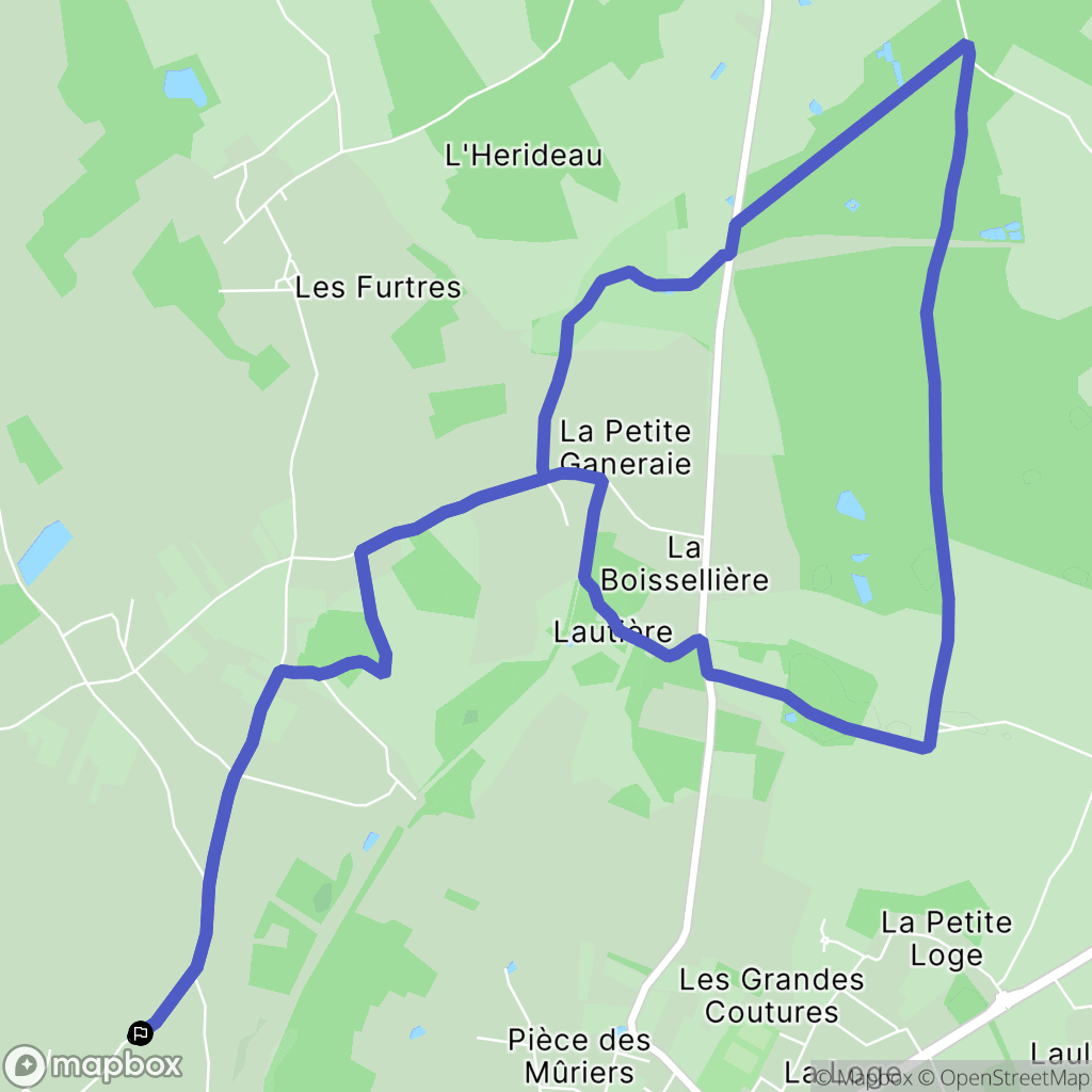 Azay-le-Rideau : carte du parcours de randonnée - France