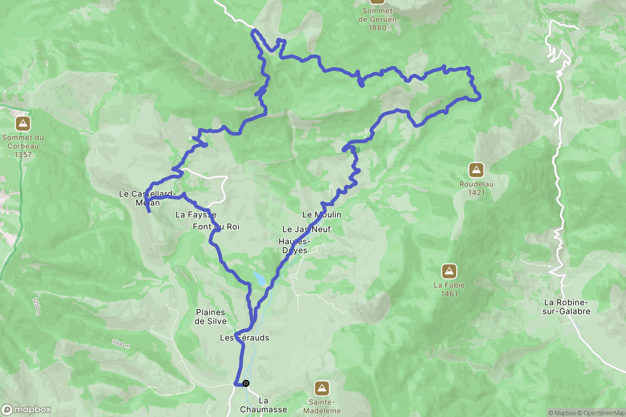 Thoard : carte du parcours de randonnée - France