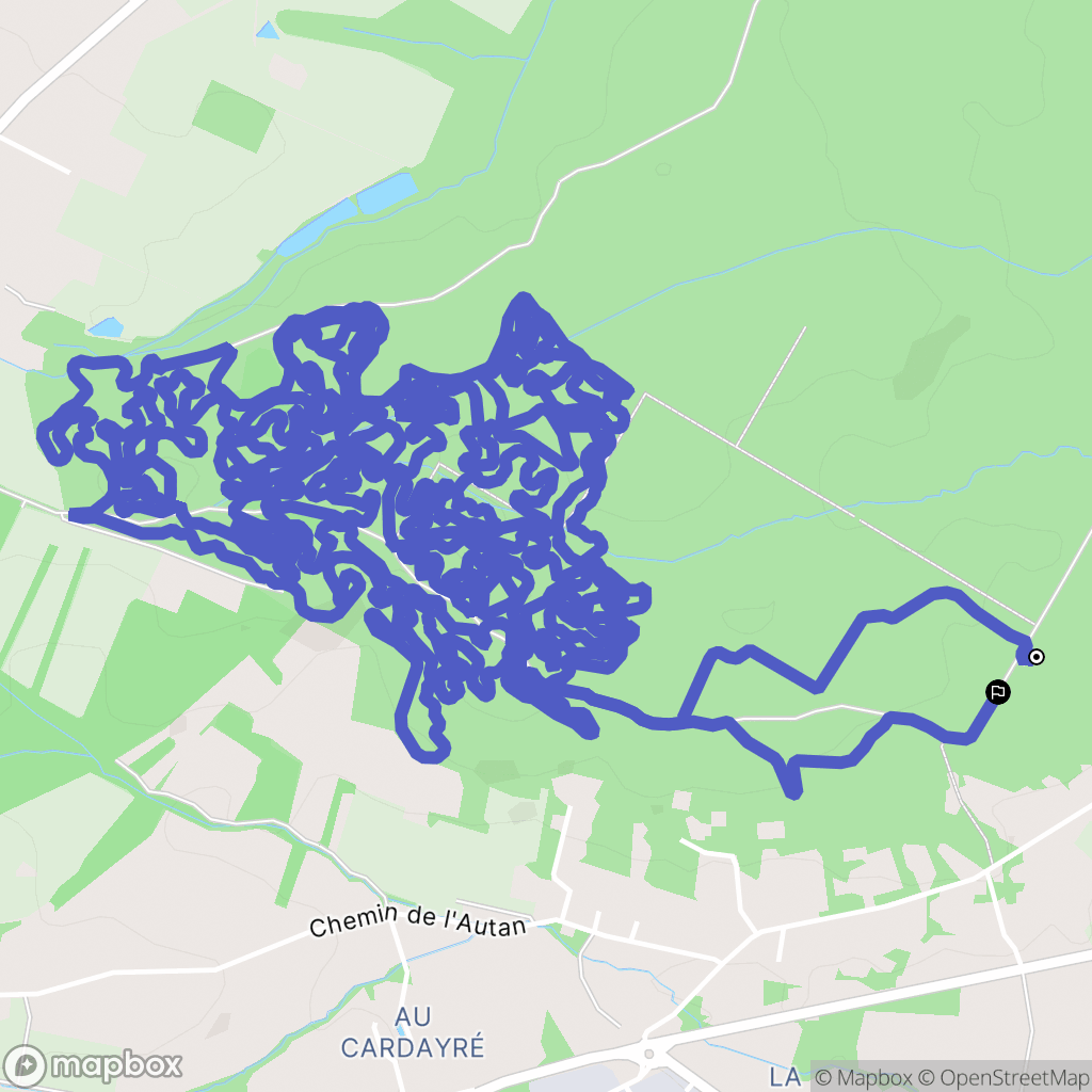 Pujaudran : carte du parcours de randonnée - France