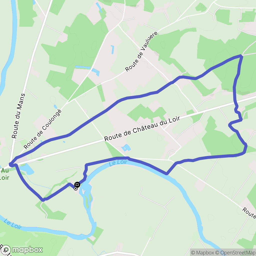 Le Lude : carte du parcours de randonnée - France