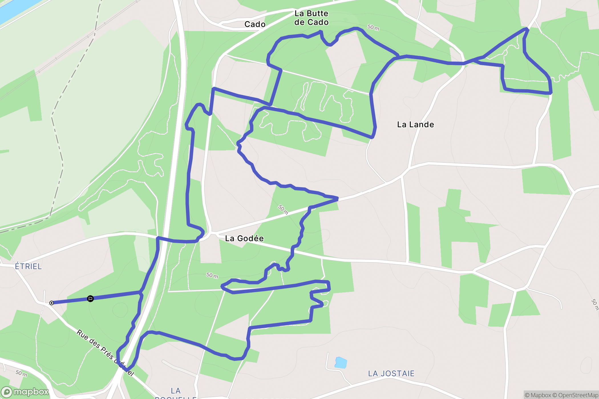 Saint-Nicolas-de-Redon : carte du parcours de randonnée - France