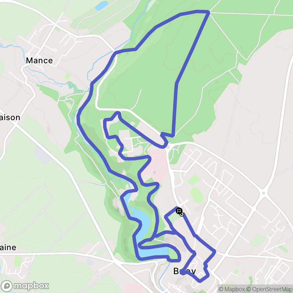 Val de Briey : carte du parcours de randonnée - France