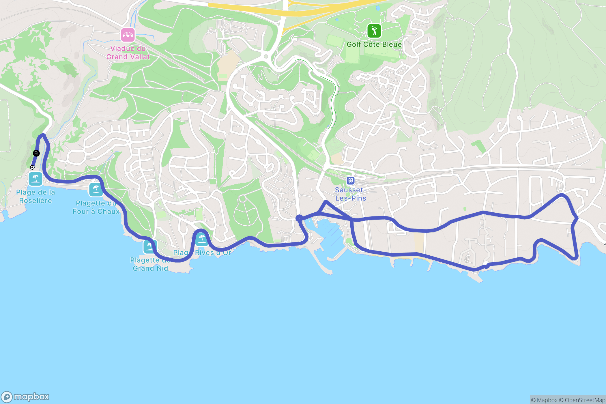 Sausset-les-Pins : carte du parcours de randonnée - France