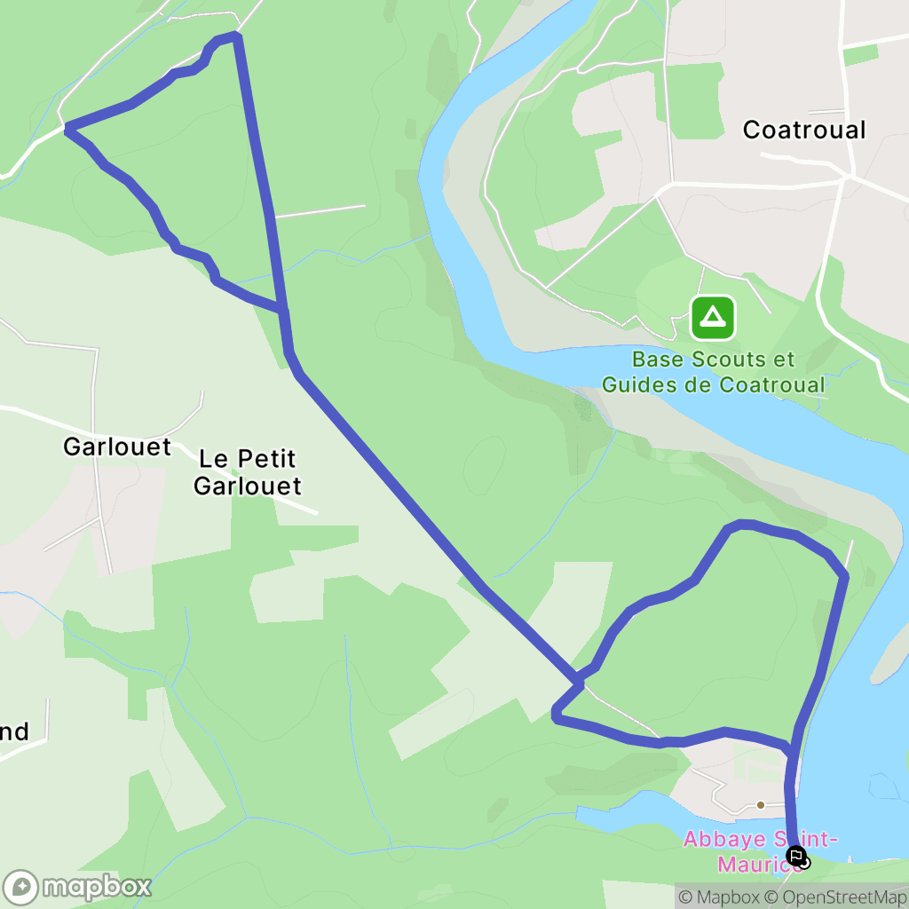 Clohars-Carnoët : carte du parcours de randonnée - France