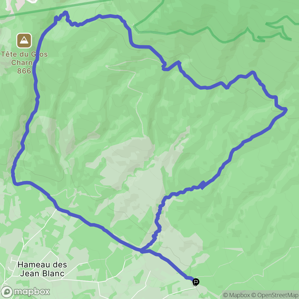 Bédoin : carte du parcours de randonnée - France