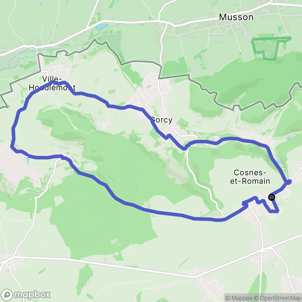 Cosnes-et-Romain : carte du parcours de randonnée - France