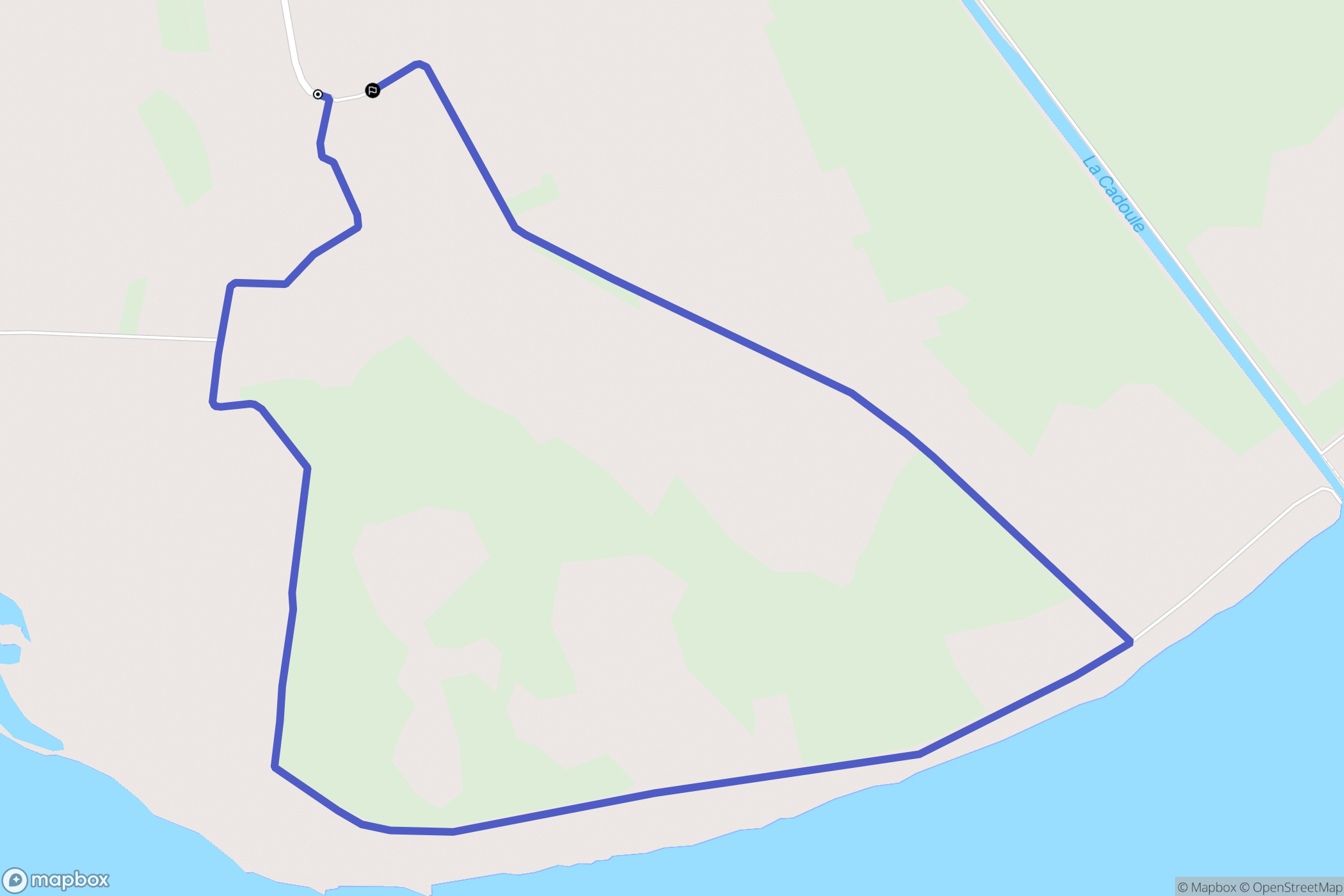 Mauguio : carte du parcours de randonnée - France