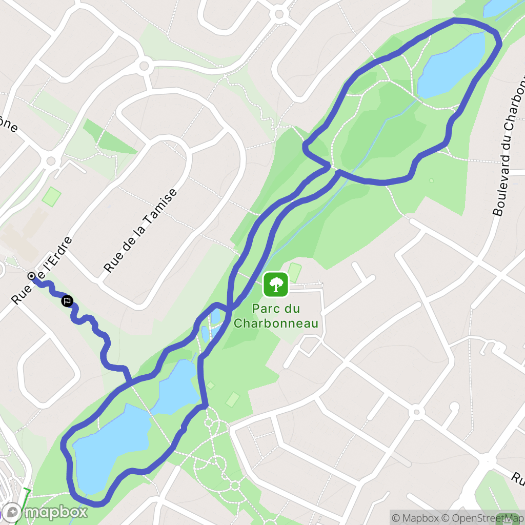 Carquefou : carte du parcours de randonnée - France