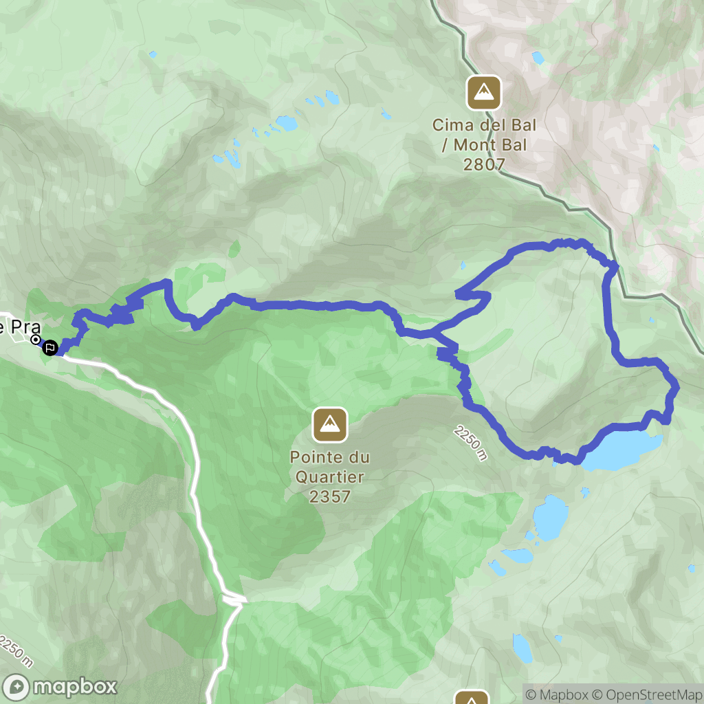 Saint-Dalmas-le-Selvage : carte du parcours de randonnée - France