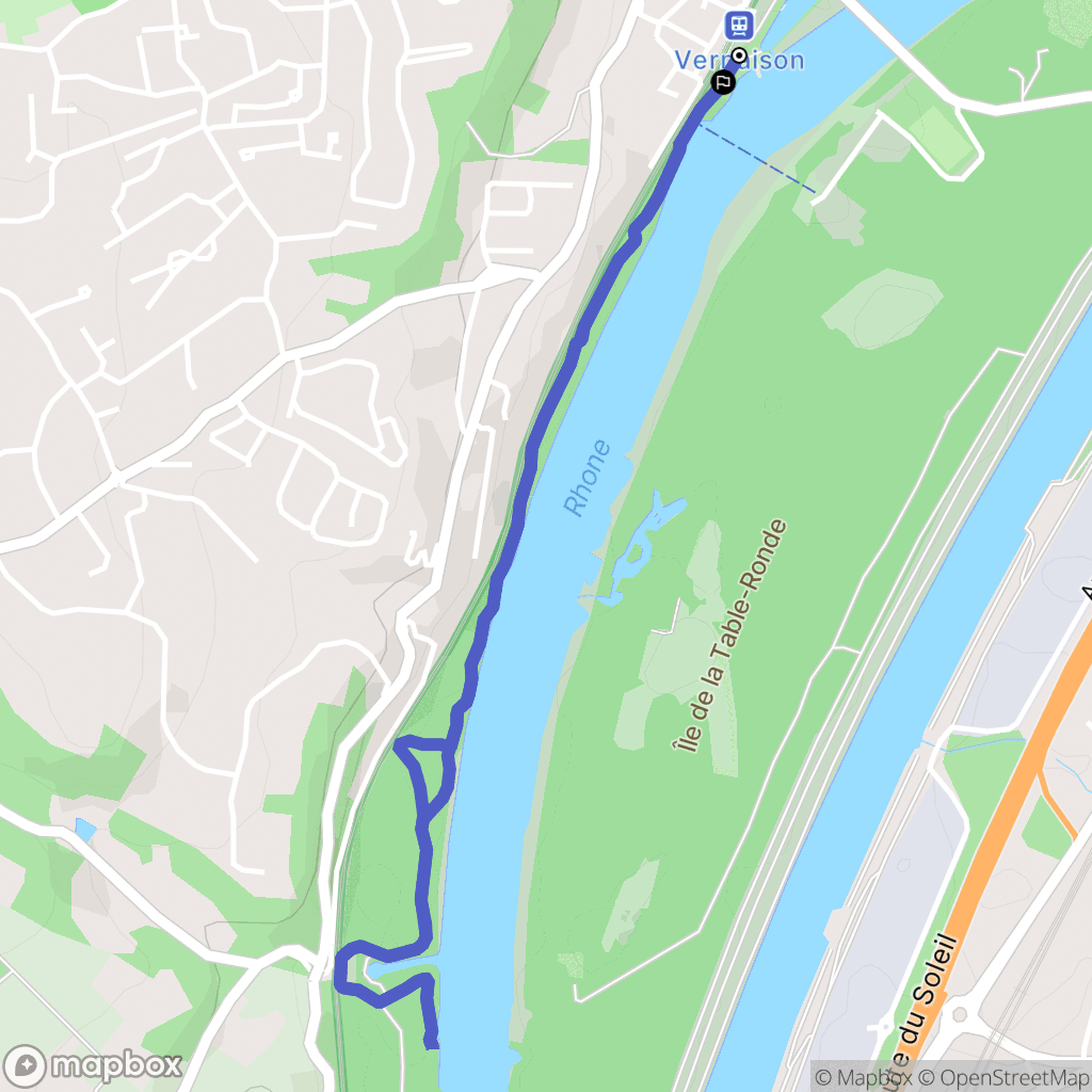 Vernaison : carte du parcours de randonnée - France