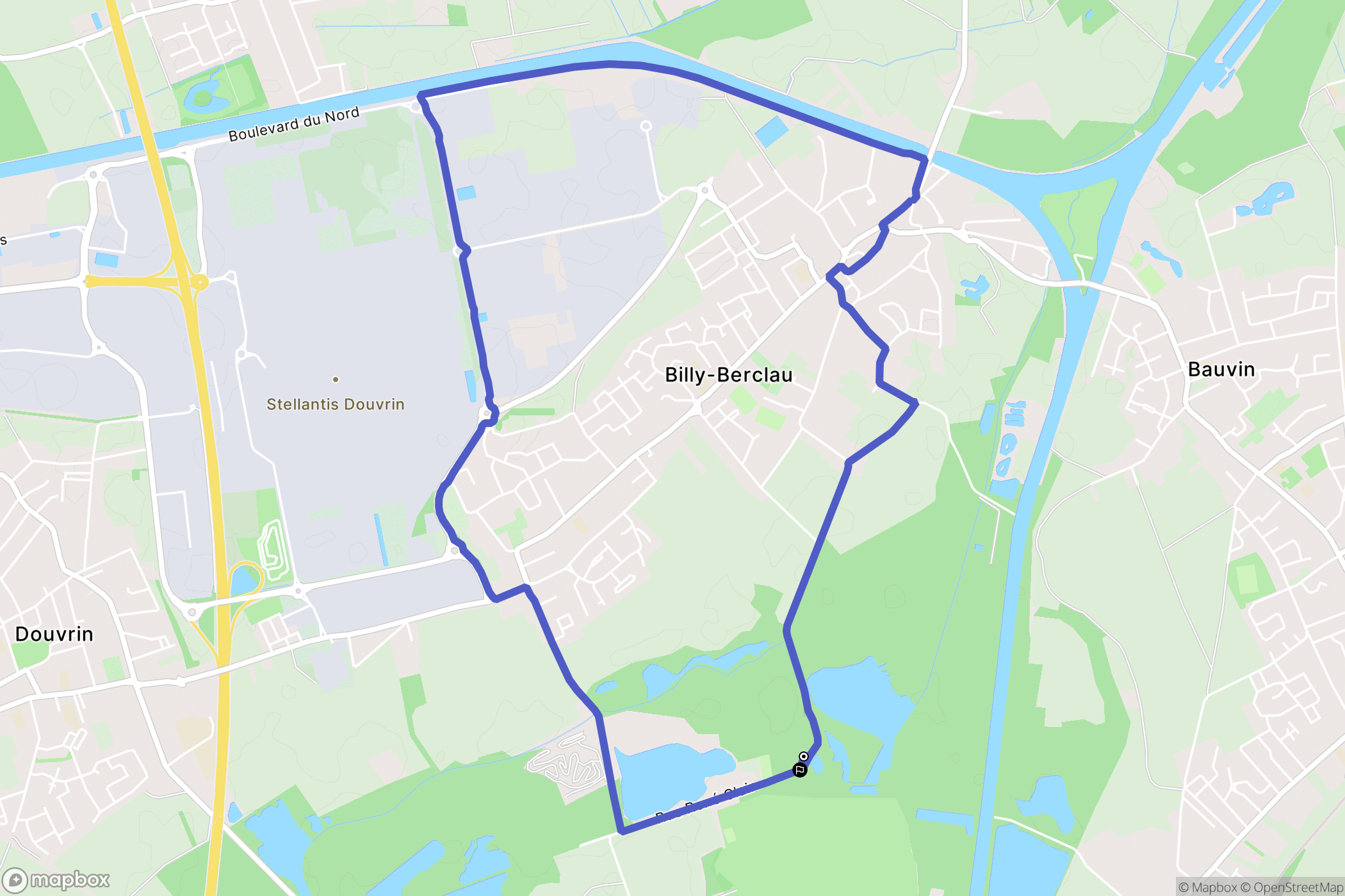 Wingles : carte du parcours de randonnée - France