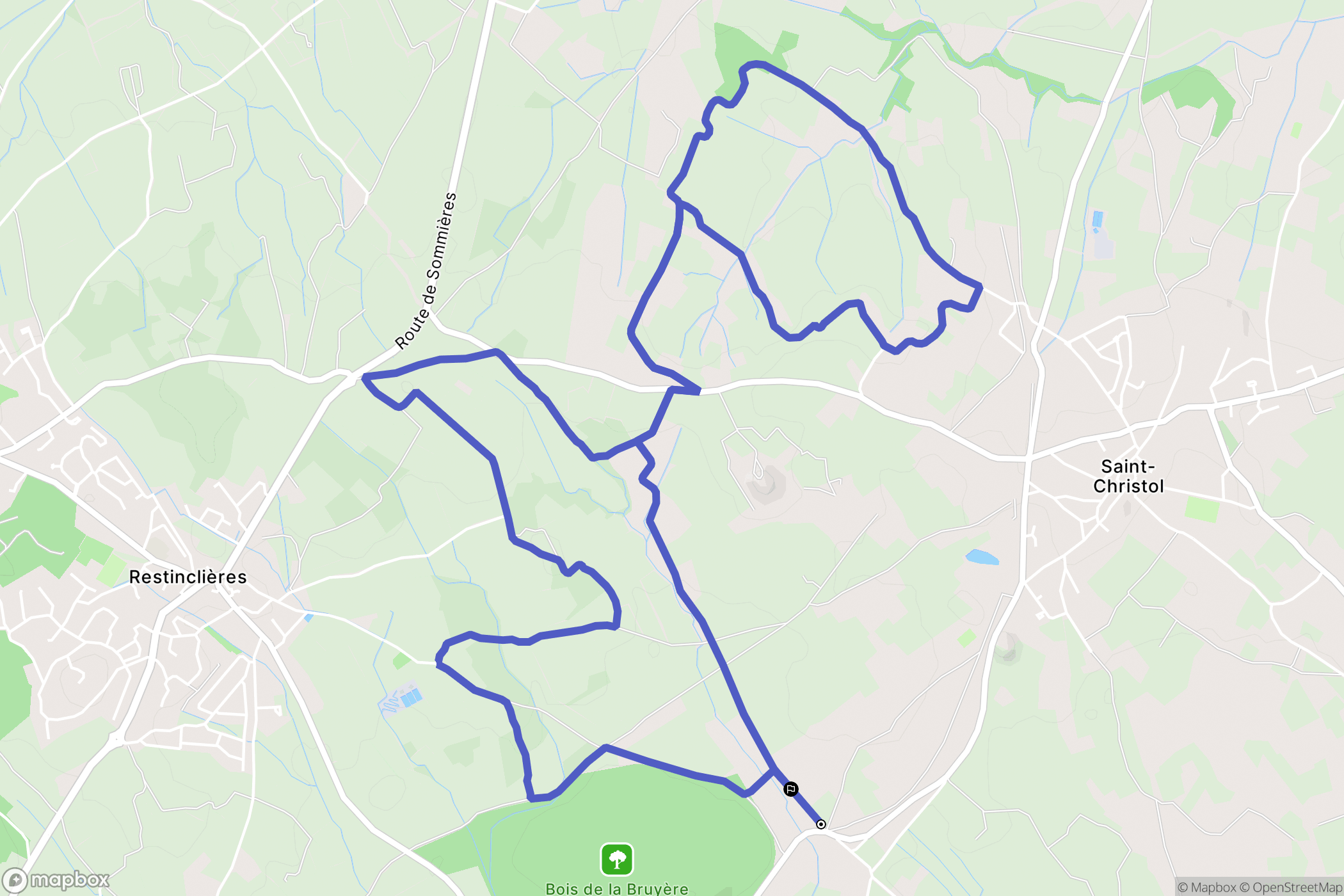 Entre-Vignes : carte du parcours de randonnée - France