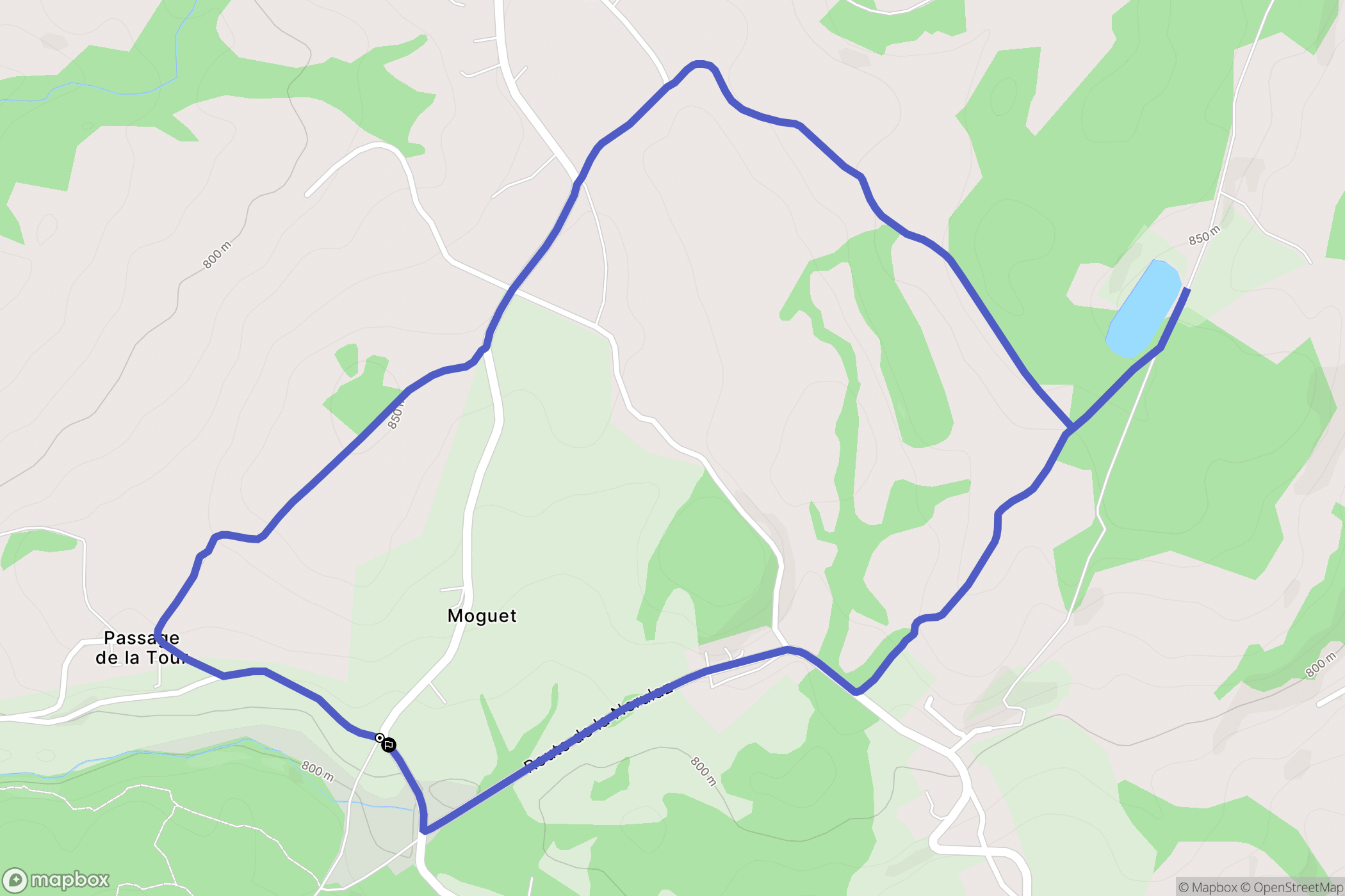 Groisy : carte du parcours de randonnée - France