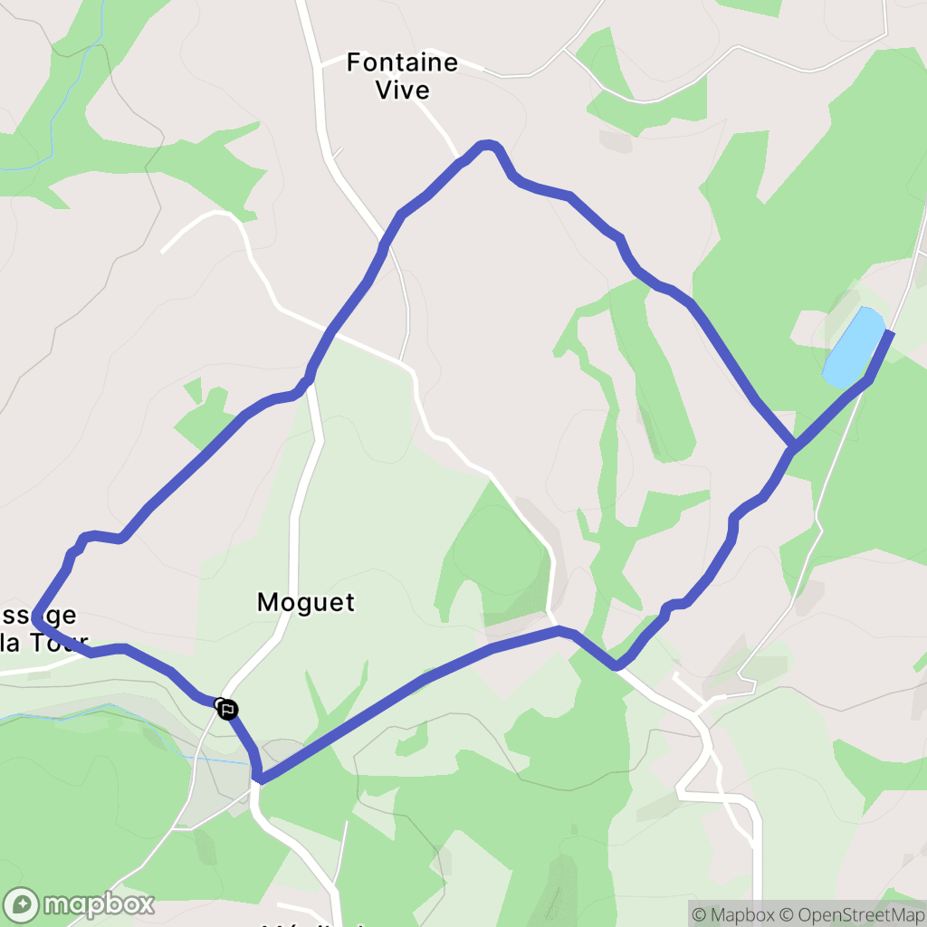 Groisy : carte du parcours de randonnée - France