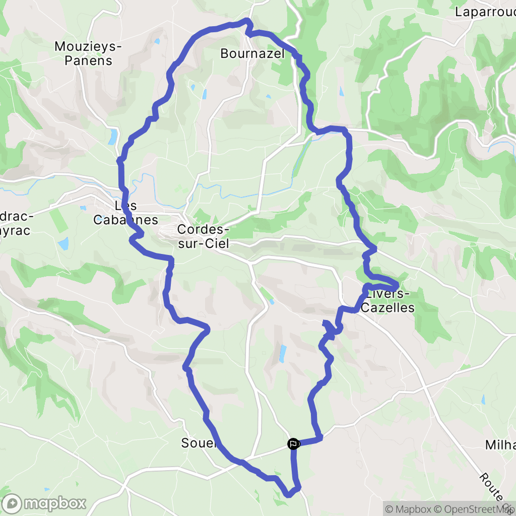 Souel : carte du parcours de randonnée - France