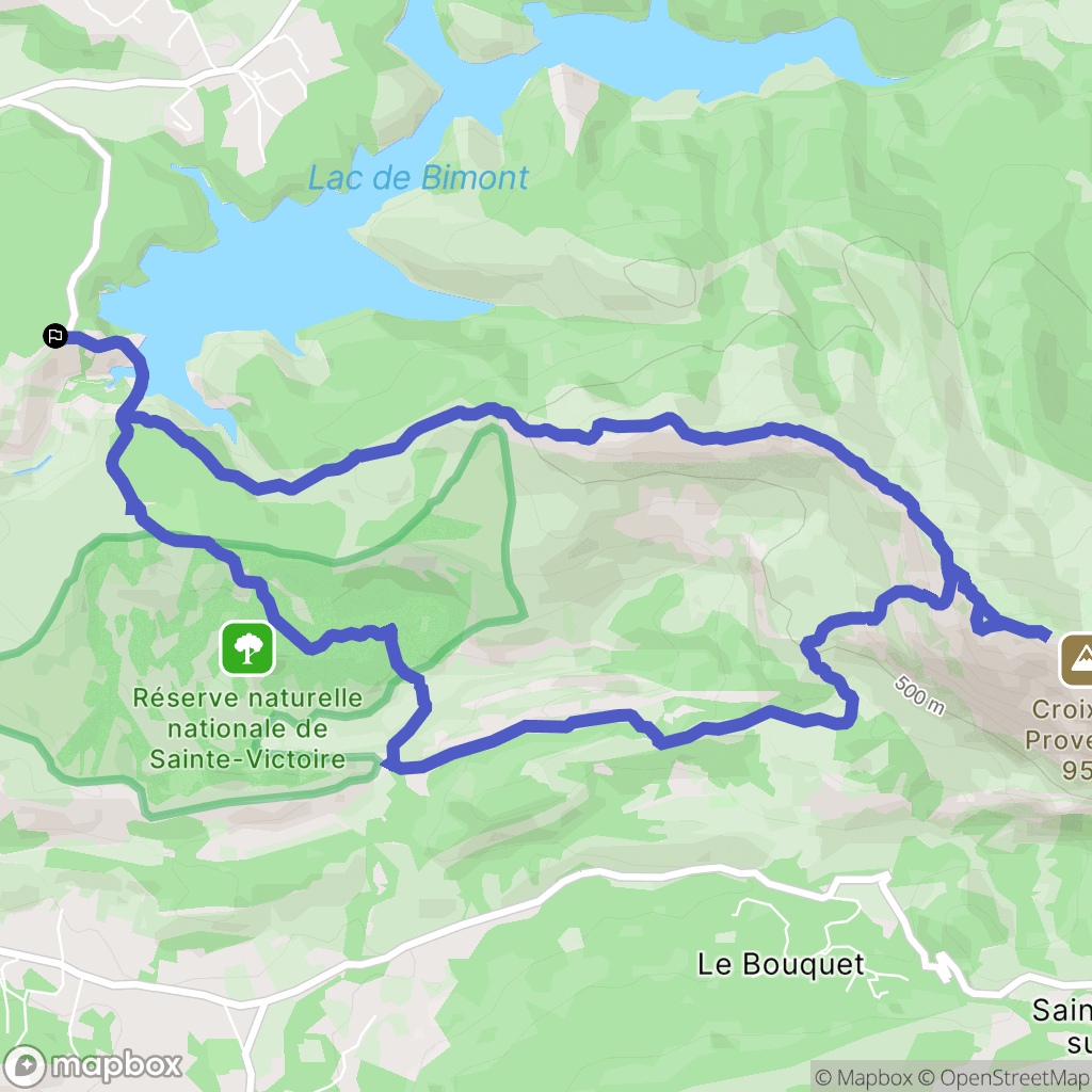 Saint-Marc-Jaumegarde : carte du parcours de randonnée - France