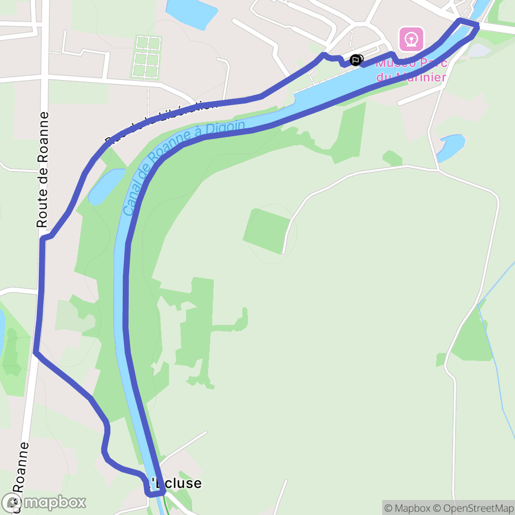 Briennon : carte du parcours de randonnée - France