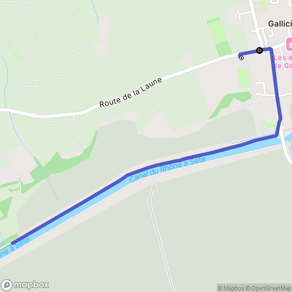 Vauvert : carte du parcours de randonnée - France
