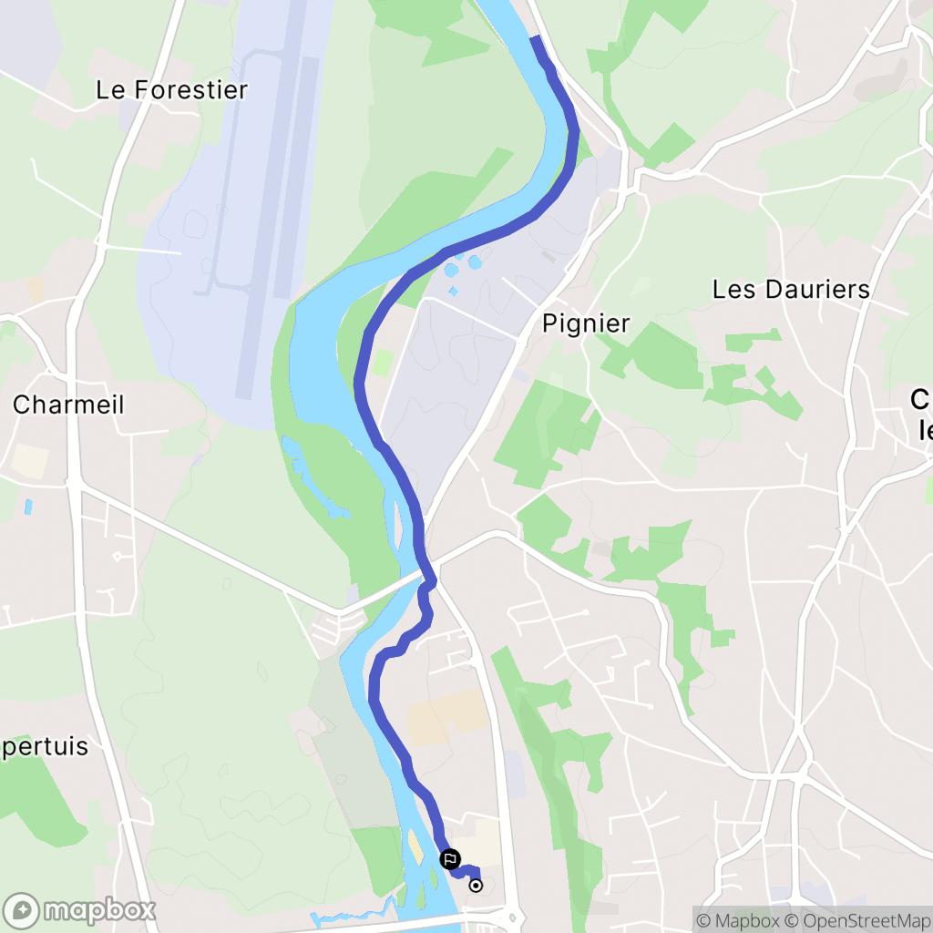 Vichy : carte du parcours de randonnée - France