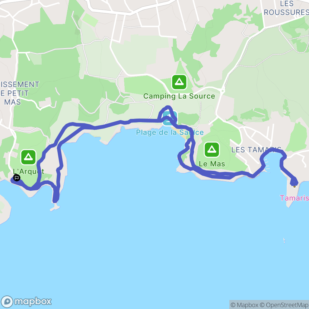 Martigues : carte du parcours de randonnée - France