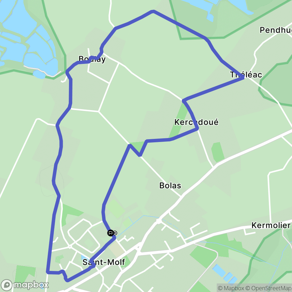 Saint-Molf : carte du parcours de randonnée - France