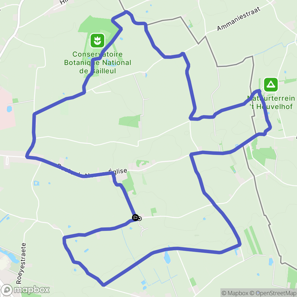 Bailleul : carte du parcours de randonnée - France
