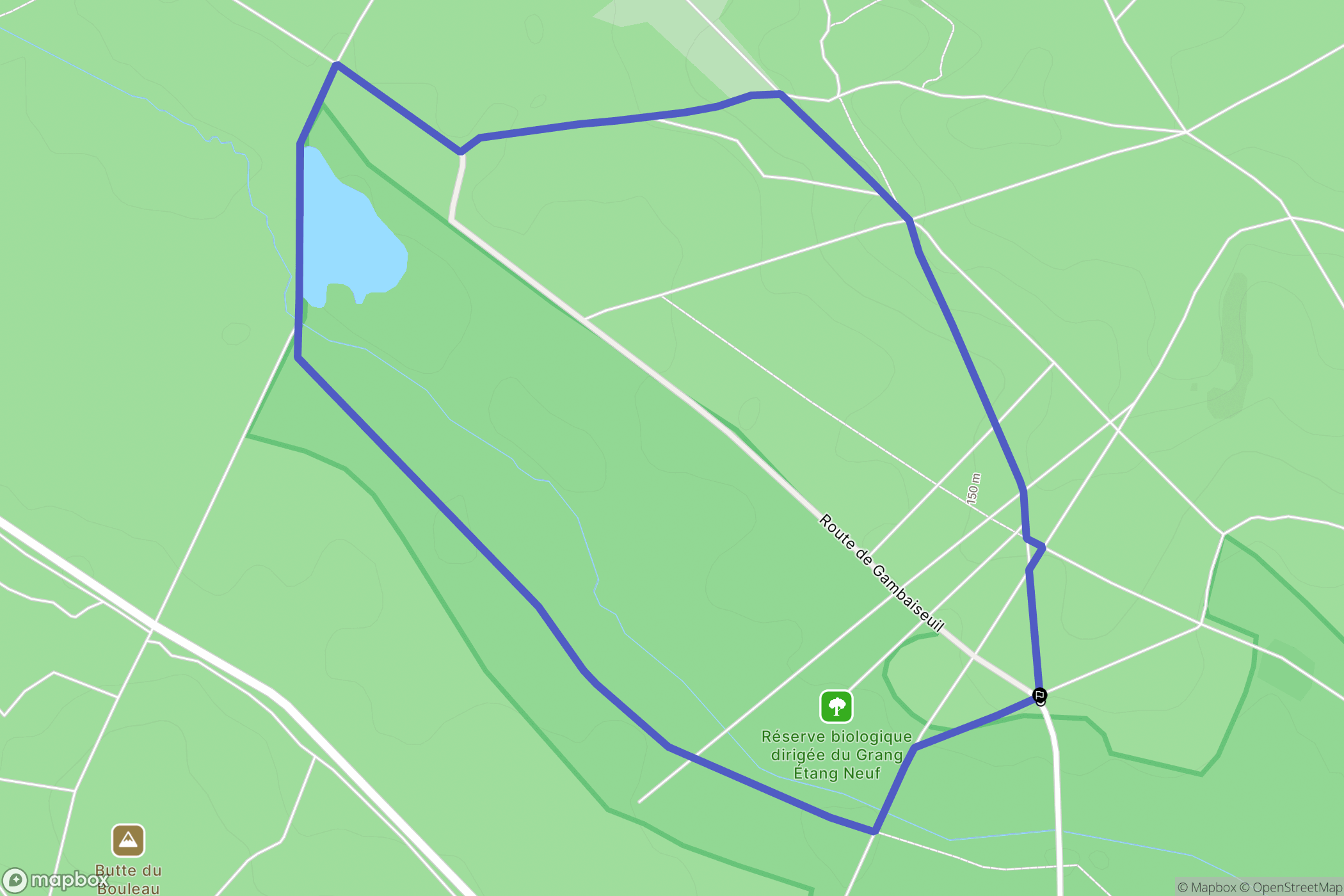 Gambaiseuil : carte du parcours de randonnée - France