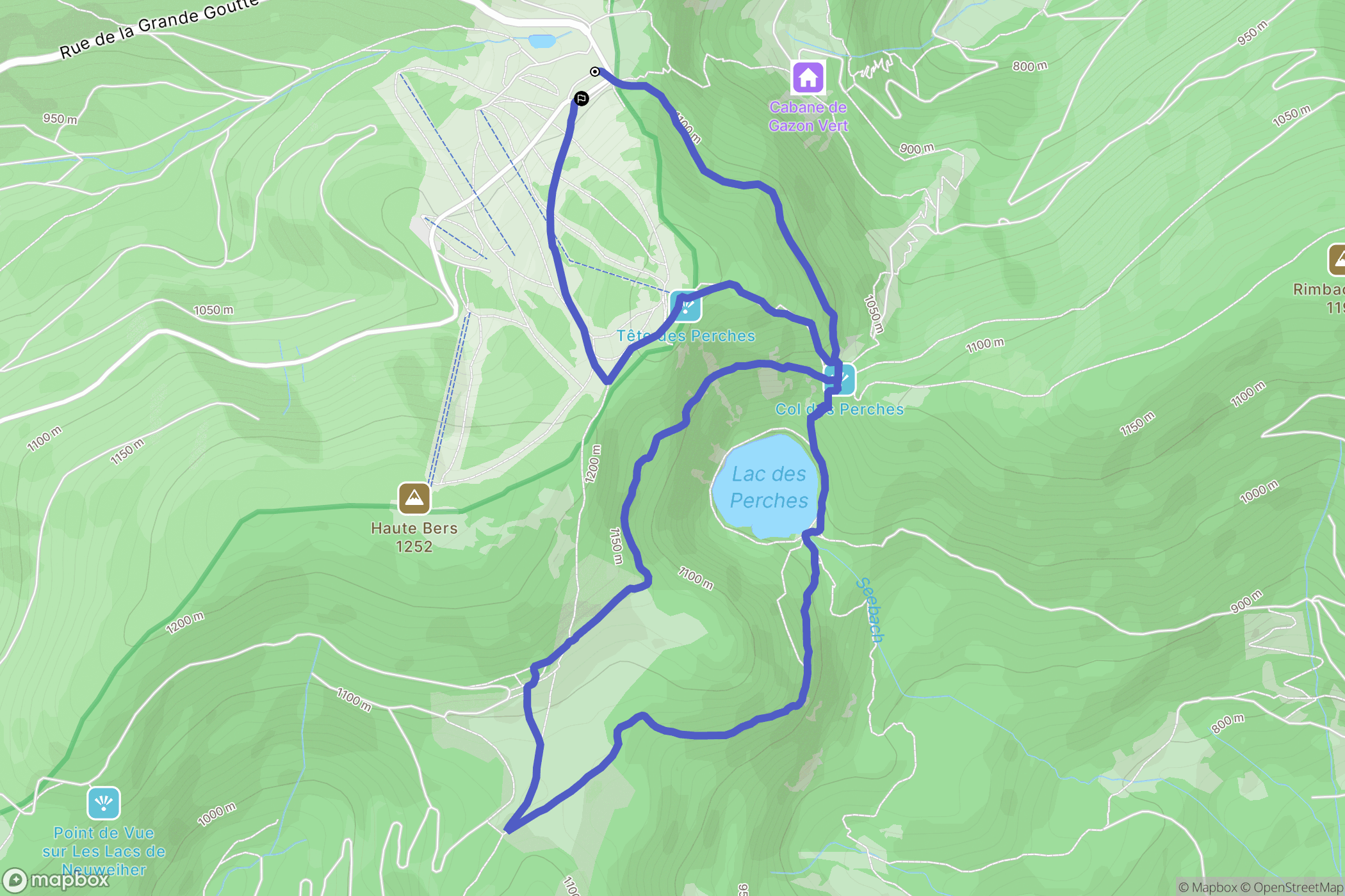 Saint-Maurice-sur-Moselle : carte du parcours de randonnée - France
