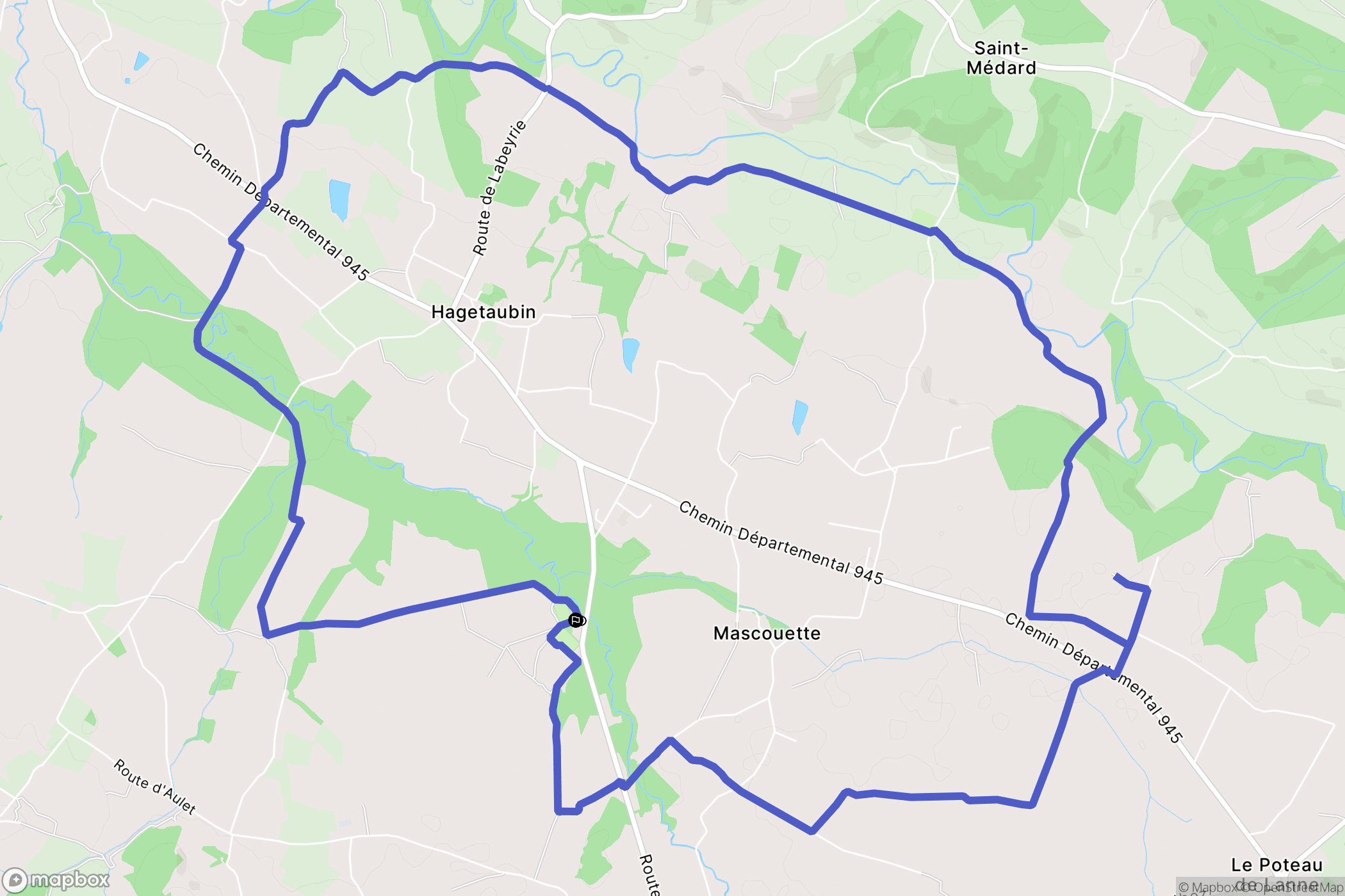 Hagetaubin : carte du parcours de randonnée - France