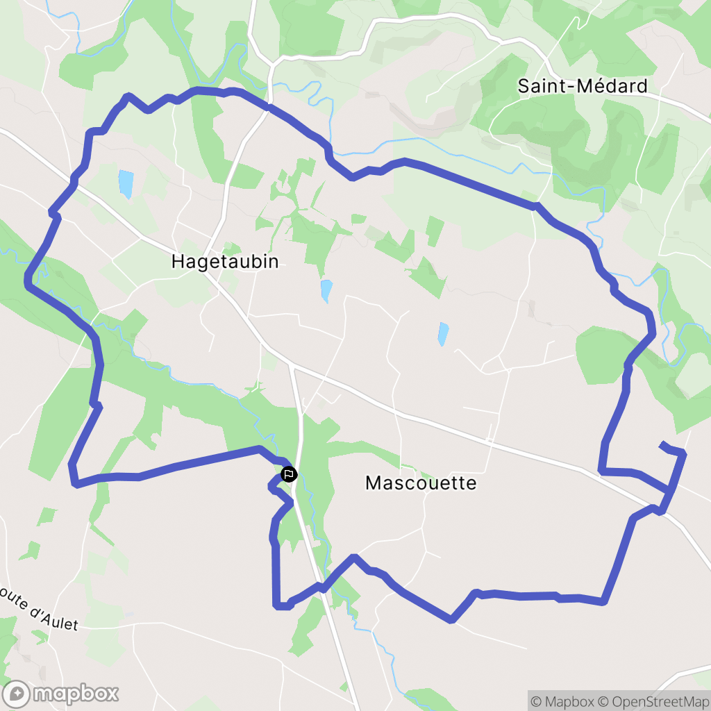 Hagetaubin : carte du parcours de randonnée - France