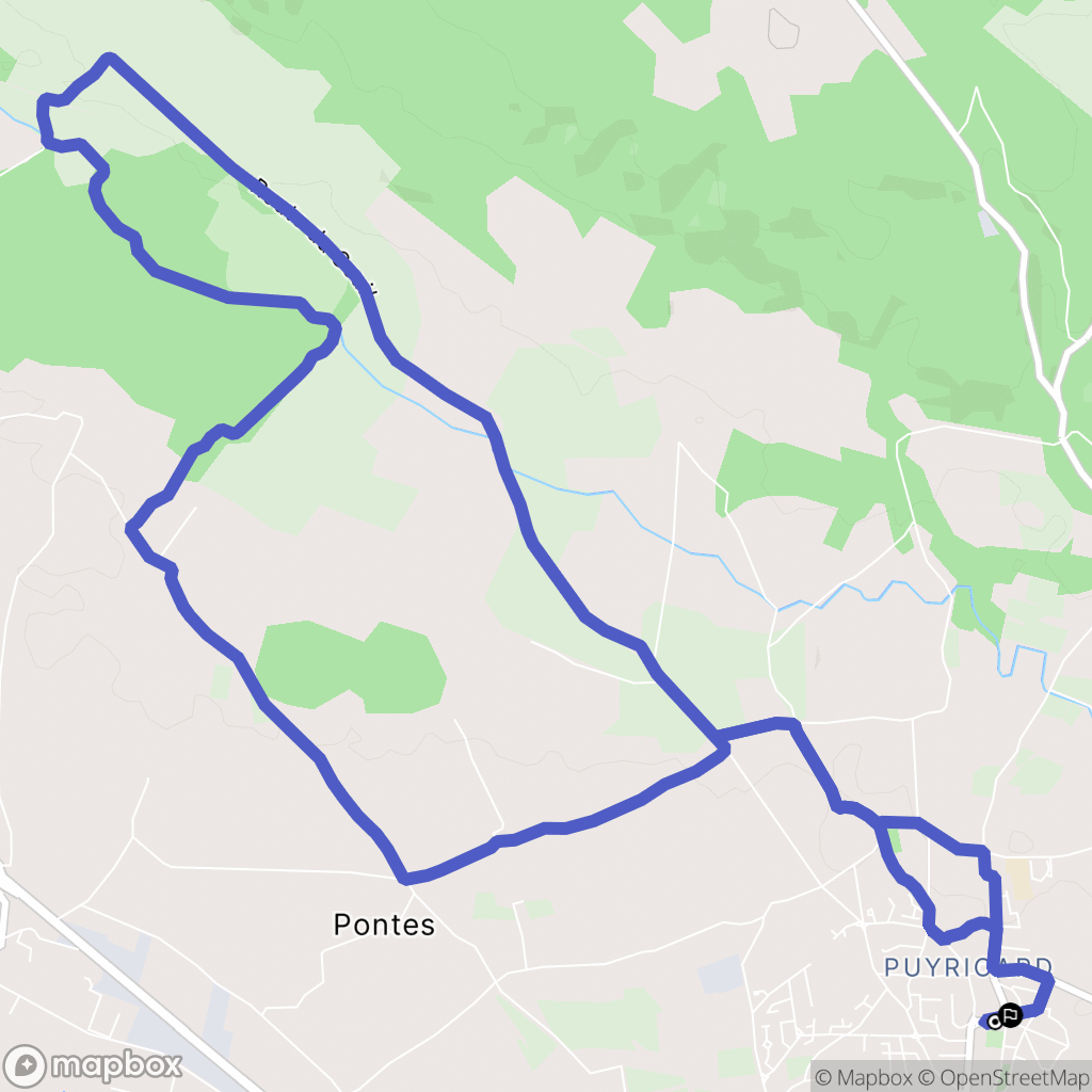 Aix-en-Provence : carte du parcours de randonnée - France