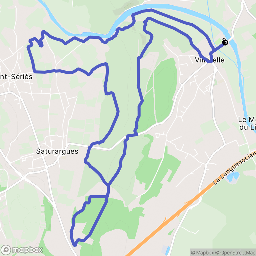 Villetelle : carte du parcours de randonnée - France