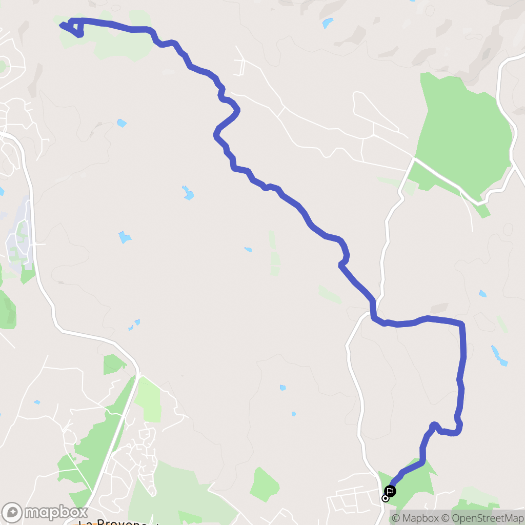 Puget-sur-Argens : carte du parcours de randonnée - France