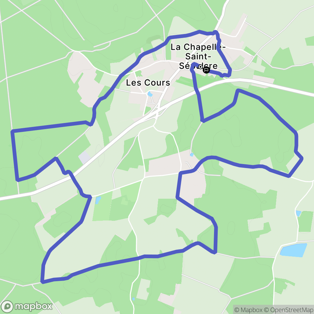 La Chapelle-Saint-Sépulcre : carte du parcours de randonnée - France